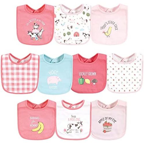 Hudson Baby Unisex BabyCotton Bibs