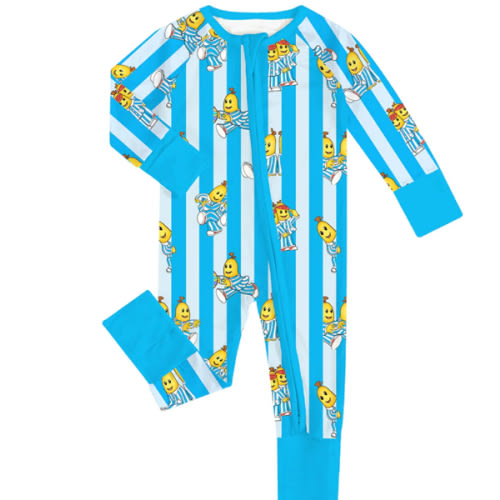 FancyPrince Striped Banana Baby Bamboo Zipper Romper Pajamas