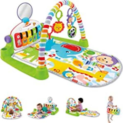 Amazon.com : Fisher-Price Deluxe Kick & Play Piano Gym, Baby Activity Playmat With-Toy Piano, Lights, Music And Smart Stages Learning Content For Newborns And Up : Baby