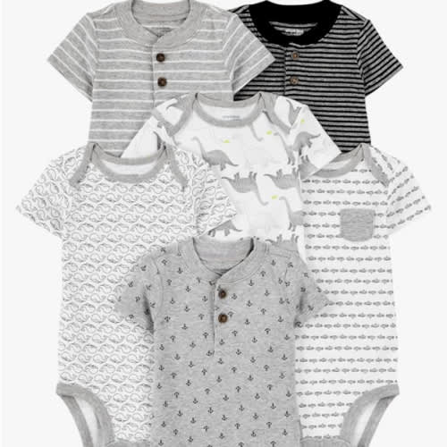 Simple Joys by Carter's Baby Boys' 6-Pack Short-Sleeve Bodysuit