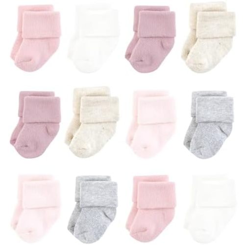 Hudson Baby unisex-baby Cotton Rich Newborn and Terry Socks