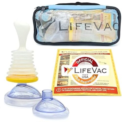 LifeVac Home Kit - Portable Suction Rescue Device, First Aid Kit for Kids and Adults, Portable Airway Suction Device for Children and Adults