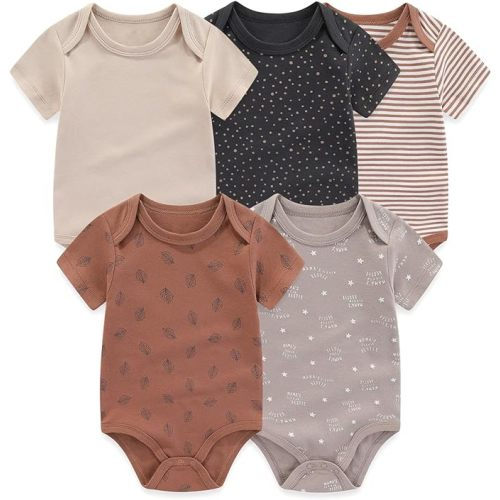 Unisex Baby Boy Girl Bodysuits Sets 20 pack Cotton Casual New born Clothes Comfort Infant Outfit Baby Essentials - Style 04 - 0-3months