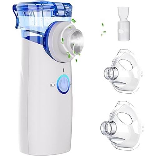 Portable Nebulizer for Adults & Kids, Rechargeable Handheld Nebulizer Machine with Adjustable Rate, Fast Support for Respiratory Problems