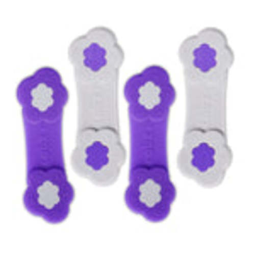 ABZ Cloth Diaper Fasteners - 4 pack in purple