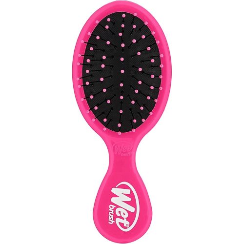 Wet Brush Detangling Brush, Mini Detangler Brush (Pink) - Wet & Dry Tangle-Free Hair Brush for Women & Men - No Tangle Soft & Flexible Bristles for Straight, Curly, & Thick Hair