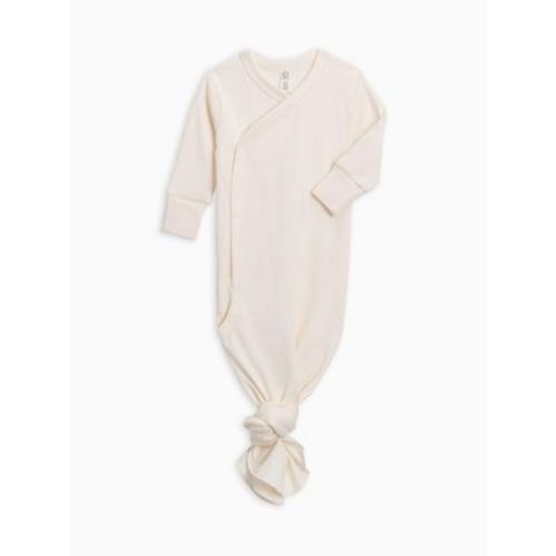Colored Organics Indy Wrap Front Gown Ivory 0-3m
