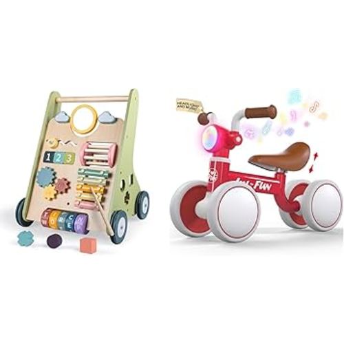 Wooden Baby Walker Push Toy First Birthday Gifts, Baby Balance Bike 1 Year Old Boys Girls Toys