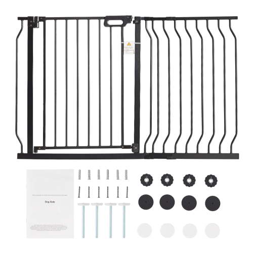 KFFKFF Baby Gate Safety Stair Gate Dog Bar Doorway 29.5"-48.4" Width 30" Height