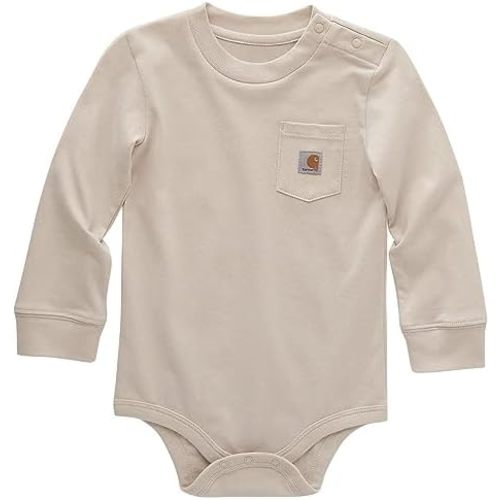 Carhartt baby-girls Long-sleeve Pocket Bodysuit