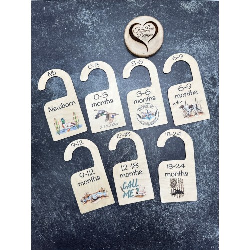 Duck Hunting Baby Clothes Dividers, Wardrobe Sizing, Newborn Closet Dividers, Baby Shower Gift, Nursery Closet Dividers