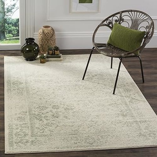 SAFAVIEH Adirondack Collection Area Rug - 6' x 9', Ivory & Sage, Oriental Distressed Design, Non-Shedding & Easy Care, Ideal for High Traffic Areas in Living Room, Bedroom (ADR109V)