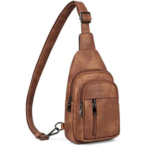 MASINTOR Sling Bag for Women - Mocha Brown