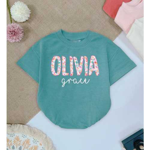 Personalized Name Baby girl Bubble Romper, Baby Girl Outfit, Baby Shower Gift, Cute Baby Girl Clothes, Infant Outfits, Summer baby clothes