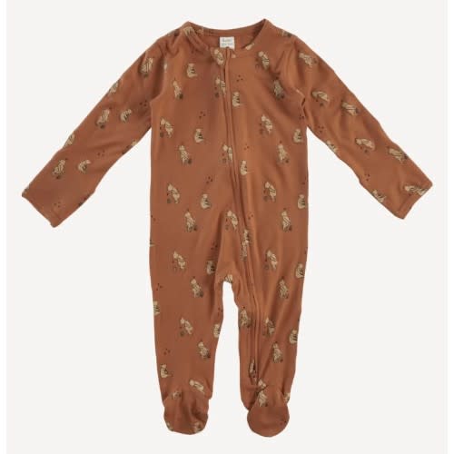 long sleeve two way zipper footie | sierra pooh | bamboo