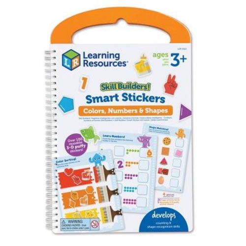 Learning Resources Skill Builders Smart Stickers Numbers Shapes And Colors, Teacher Supplies
