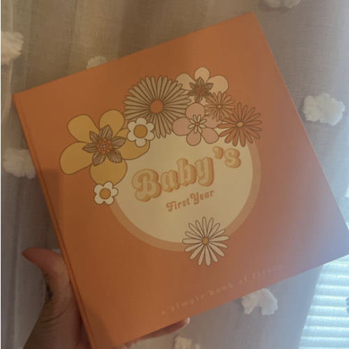 Lucy Darling Flower Child Baby Memory Book – First 5 Years Journal & Photo Album, Gender-Neutral Keepsake for Baby Boy/Girl, Mom Gift