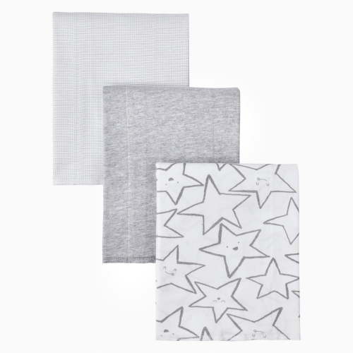 Little Star Organic Baby Boy, Girl, Unisex 3 Pk Burp Cloths, One Size