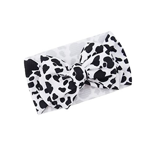 Baby Stria Turban Headband, Cow Print Hair Bows, and Headwrap BBG52 (B3-Turban)