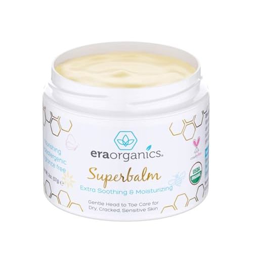 Era Organics Healing Ointment for Babies - USDA Certified Organic Natural Gentle Moisturizer for Sensitive Skin Prone To Baby Eczema, Cradle Cap (Infant Seborrheic Dermatitis), Rashes, Hives & More