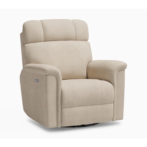 Lullaby Deluxe Recliner Performance Heathered Basketweave Taupe