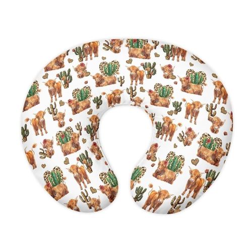 Baby Pillow Cover Specifically for u-Shaped Breastfeeding Pillow Cozy Nursing Pillow Cover Girl Nursing Pillow Slipcovers with Hidden Zipper Aztec Yak Print