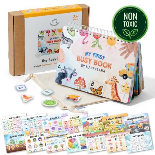 Happybara Busy Book for Toddlers - Montessori Preschool Learning - TikTok Shop