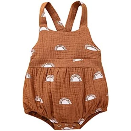 Baby Girls Daisy Playsuits Bodysuit+Headband Print Halter Romper Floral Jumpsuit Infant Onesie Summer Clothes