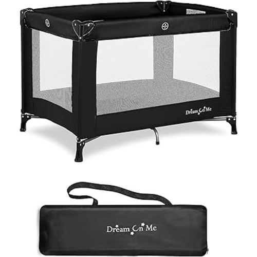 Nest Portable Play Yard With Carry Bag And Shoulder Strap, Black