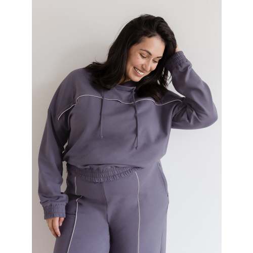 Mila Cropped Nursing Hoodie | Grey - Kindred Bravely