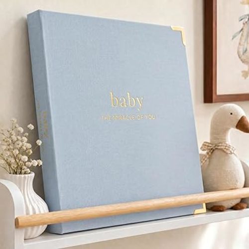 Keepsake Baby Memory Book for Boys and Girls – Timeless First 5 Year Baby Book – Neutral Journal Scrapbook or Photo Album - Record a Milestone for Every Event from Birth to Age 5