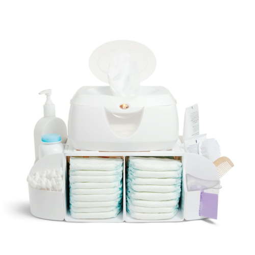 Munchkin® Baby Diaper Stacker Change Organizer, White, Unisex