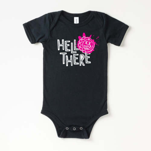Hello There Pink Baby Onesie | All The Small Tees