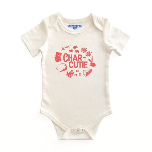 Char-cutie Cotton Short Sleeve Bodysuit | Gender Neutral Foodie Baby Jumper, Pregnancy Announcement, Housewarming