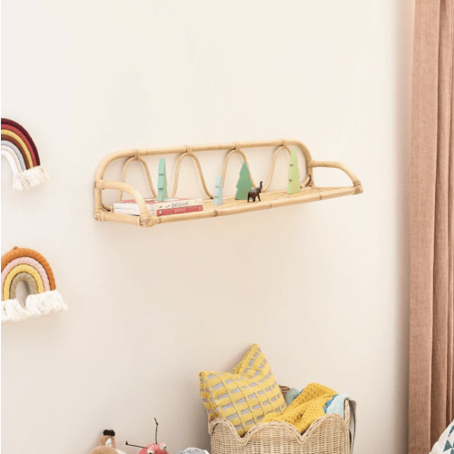Misha & Puff Rattan Wall Shelf (36")