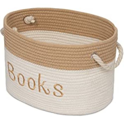 Amazon.com: Modern Designs Pro Rope Storage Basket - Embroidered Storage Bins - Tote Bin for Nursery, Playroom, Living Room, Classroom (Book Bin) : Baby