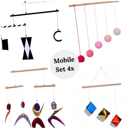 Montessori Set of 4x, Montessori Mobile Set, Montessori Baby, Newborn Montessori, Hanging Mobile