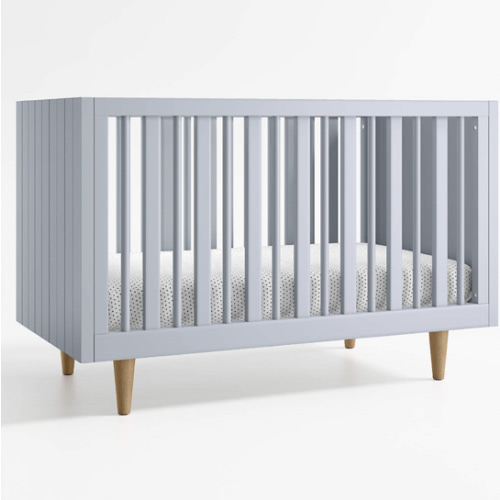 Finn Mist Blue Wood Convertible Baby Crib