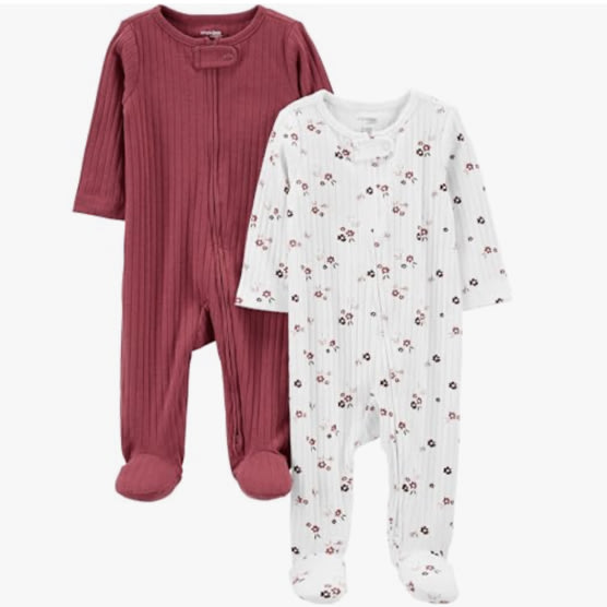 Simple Joys by Carter's Baby Boys' 2-pack 2-way Zip Textured Sleep and Play