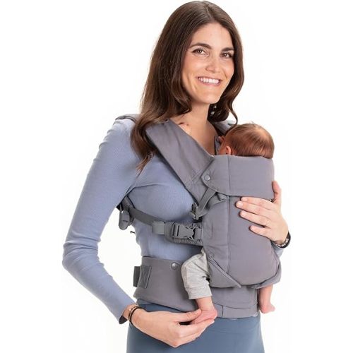 Beco Baby Carrier Gemini Newborn to Toddler-Front, Back and Hip Seat Carrier,Baby Carrier Backpack & Baby Front Carrier with Adjustable Seat,Ergonomic Baby Holder 7-35lbs (Grey)