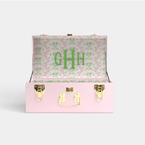 Mini Trunk - Pink - Palm Beach Paradise / Embroidery