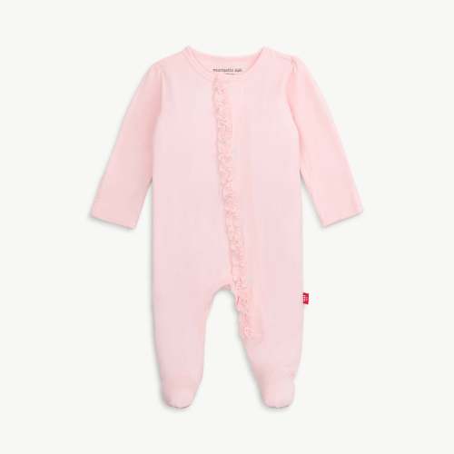 pink dogwood modal magnetic parent favorite footie with ruffles – Magnetic Me