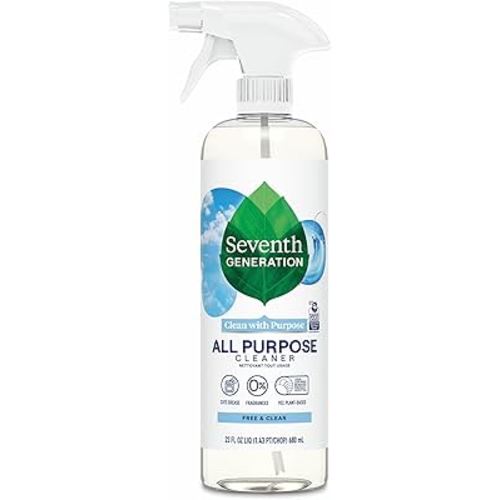 Seventh Generation All Purpose Cleaner, Free & Clear, Cuts Grease, 23 Fl Oz
