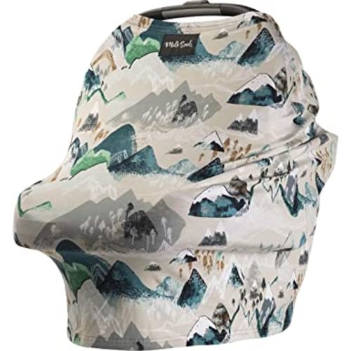 Milk Snob Original 5-in-1 Cover - Added Privacy for Breastfeeding, Baby Car Seat, Carrier, Stroller, High Chair, Shopping Cart, Lounger Canopy - Newborn Essentials, Nursing Top (Rocky Mountain)