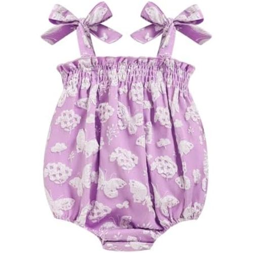 Baby Girl Summer Clothes Newborn Girl Outfits Cute Strap Baby Girl Romper Jumpsuit Infant Floral One Piece Bodysuit