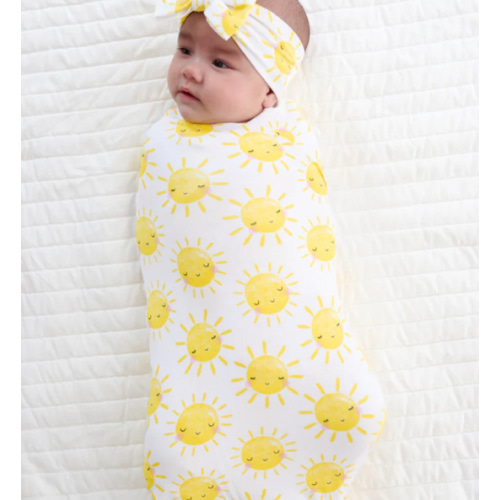 Sunshine Swaddle & Luxe Bow Headband Set - Little Sleepies