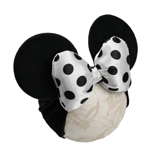 JIAHANG Baby Girl Mouse Ears Headwrap with 3D Cotton Polka Dot Bow, Wide Velvet Turban Hairband, Hair Bow Headband for Toddler, Kids, Party Supplies