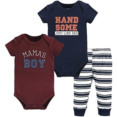 Hudson Baby Unisex Cotton Bodysuit and Pant Set