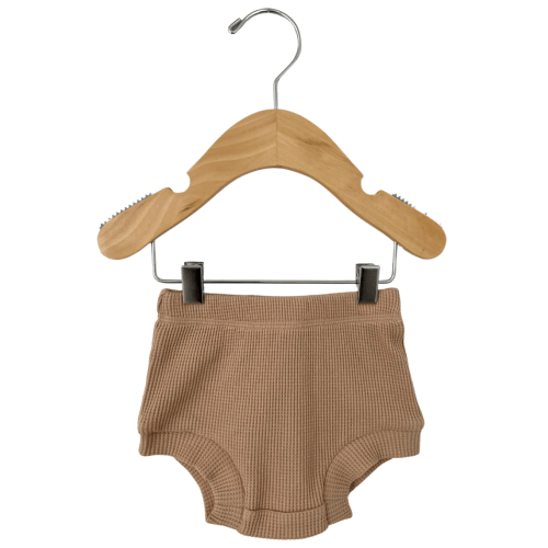 Organic Cotton Waffle Shorts, Tan