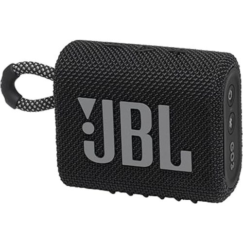 JBL Go 3 - Portable Mini Bluetooth Speaker, big audio and punchy bass, IP67 waterproof and dustproof, 5 hours of playtime, speaker for home, outdoor and travel (Black)